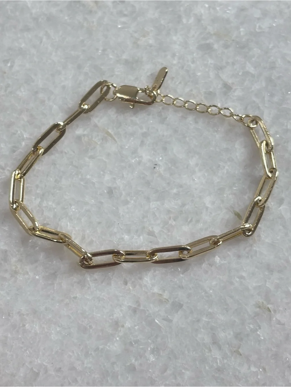 Gold Paperclip Link Bracelet - Women’s Fashion Jewelry